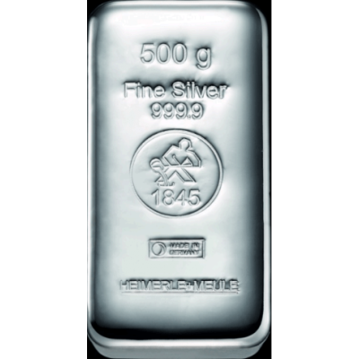 Heimerle + Meule - 500g - Silver Investment Bar