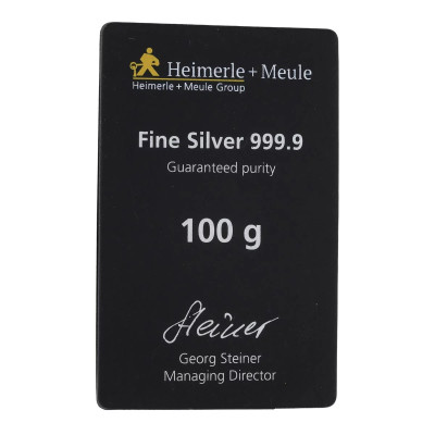 Heimerle + Meule - 100g - stříbrný investiční slitek
