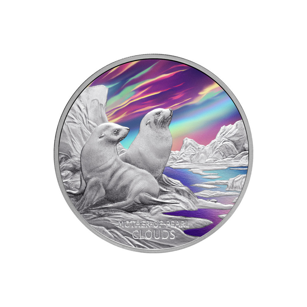 Mother of Pearl Clouds - 1 Oz - Silver Proof Collector Coin Mother of Pearl Clouds - 1 Oz - Silver Proof Collector Coin
