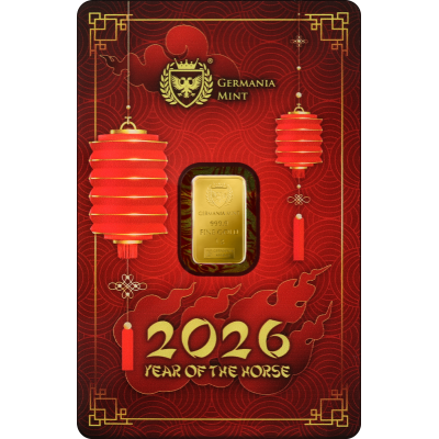 Germania Mint - Year of the Horse - 1 g - Gold Investment Bar