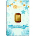 Germania Mint - Birth of a Child (Boy) - 1g - Golden Gift Bar