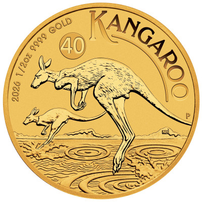 Australian Kangaroo (2026) - 1/2 Oz - zlatá investiční mince