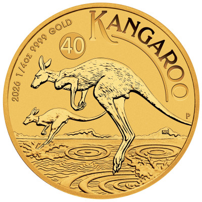Australian Kangaroo (2026) - 1/4 Oz - zlatá investiční mince