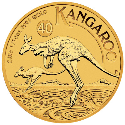 Australian Kangaroo (2026) - 1/10 Oz - zlatá investiční mince