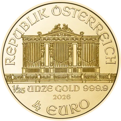 Wiener Philharmoniker (2026) - 1/25 Oz - zlatá investiční mince