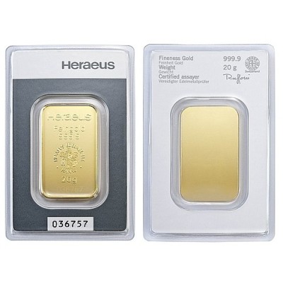 Heraeus 20g - Investiční zlatý slitek