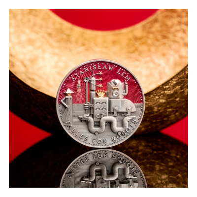 Stanisław Lem - Bajky pro roboty - 2 Oz - stříbrná sběratelská mince