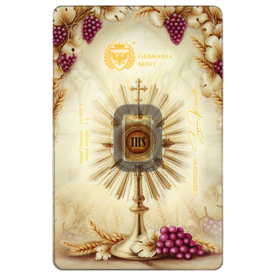 Germania Mint - 1g "První svaté přijímání" II. - investiční zlatý slitek