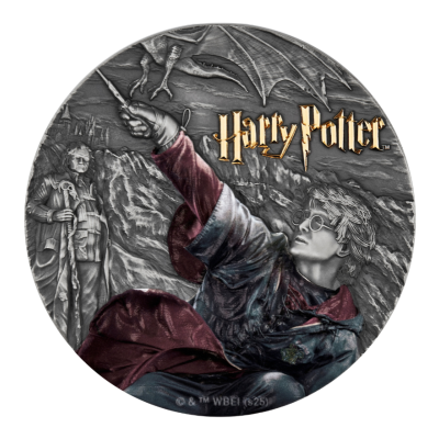 Harry Potter a ohnivý pohár - 2 Oz - stříbrná sběratelská mince