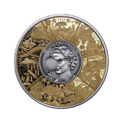 Agatha Christie (2026) - 5 Oz - stříbrná sběratelská puzzle mince