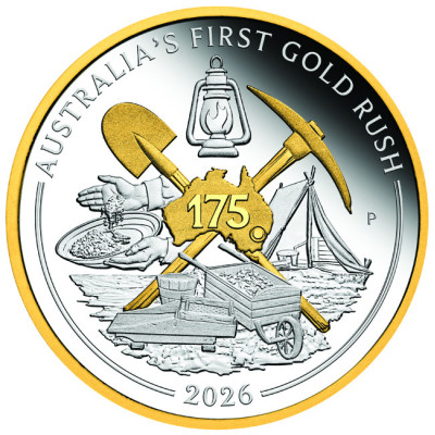 Australia´s First Gold Rush - 1 Oz - stříbrná sběratelská mince