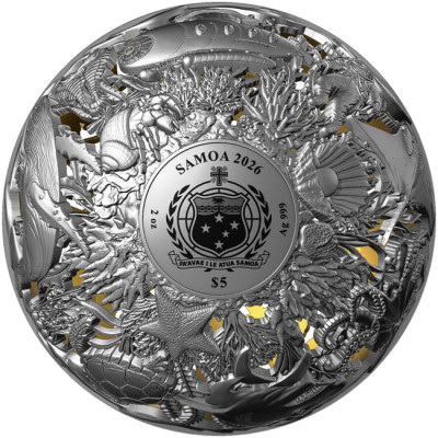 Sea & Surface - 2 Oz - stříbrná sběratelská mince