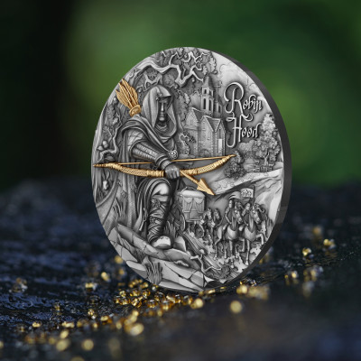 Robin Hood - 2 Oz - stříbrná sběratelská mince