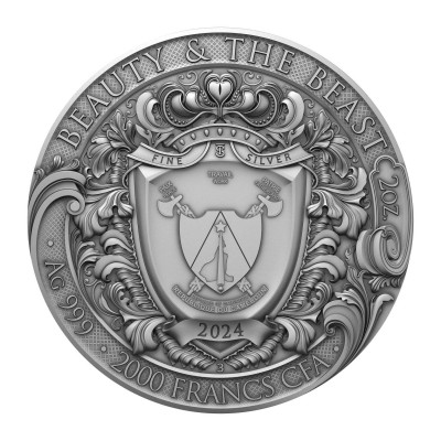 Kráska a Zvíře - 2 Oz - stříbrná sběratelská mince