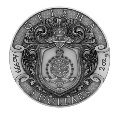 Gejša - 2 Oz - stříbrná sběratelská mince