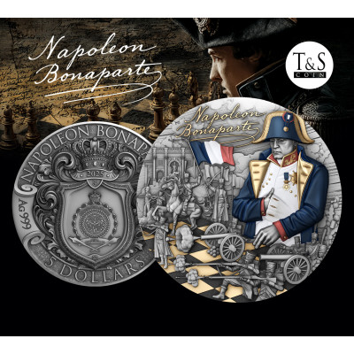 Napoleon Bonaparte - 2 Oz - stříbrná sběratelská mince