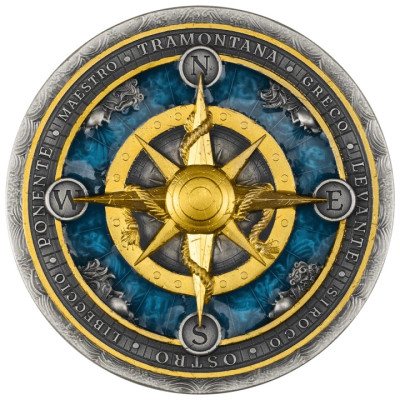Compass Rose (2026) - 2 Oz - stříbrná sběratelská mince