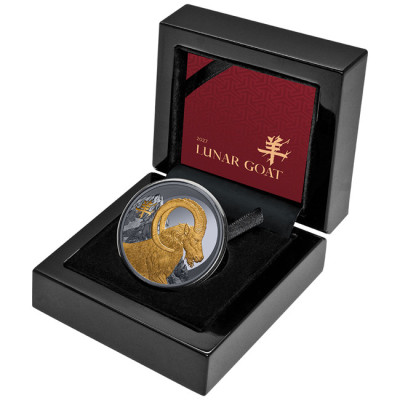 Lunar Goat (2027) - 1 Oz - stříbrná proof sběratelská mince