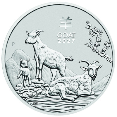 Lunar Goat (2027) - 1/2 Oz - stříbrná investiční mince