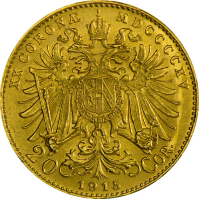 Austria 20 Crowns - Gold Restrike - zlatá investiční mince