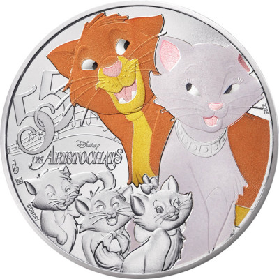 The Aristocats - (2025) - stříbrná kolorovaná sběratelská mince