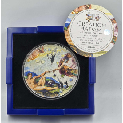 Creation of Adam - 5 Oz - Silver Puzzle Collector's Coin