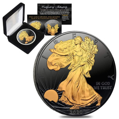 Gilded Silver Eagle (2020) - 1 Oz - stříbrná sběratelská mince