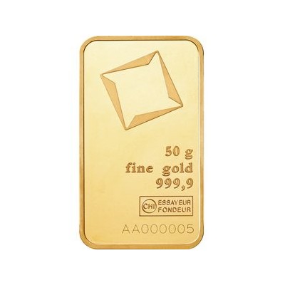 Valcambi 50 g - Investiční zlatý slitek