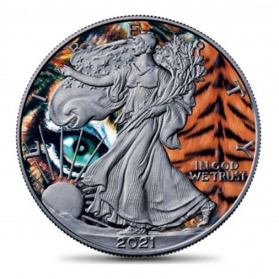 1 Oz Wolf American Eagle -Tiger - stříbrná mince